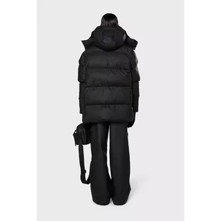 RAINS  Wattierte Jacke mit Kapuze Black
