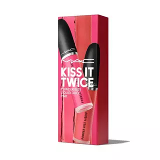 MAC Cosmetics Kiss It Twice Powder Kiss Liquid Duo Ensemble de maquillage Pink