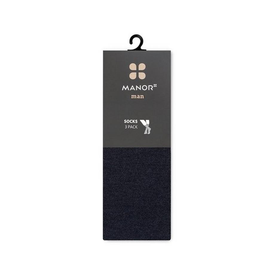 Manor Man Lot de 2 paires de chaussettes hauteur mollet  