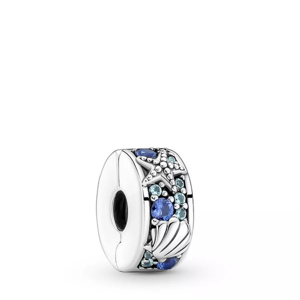 Pandora Tropical Starfish & Shell Clip Charm - Silver