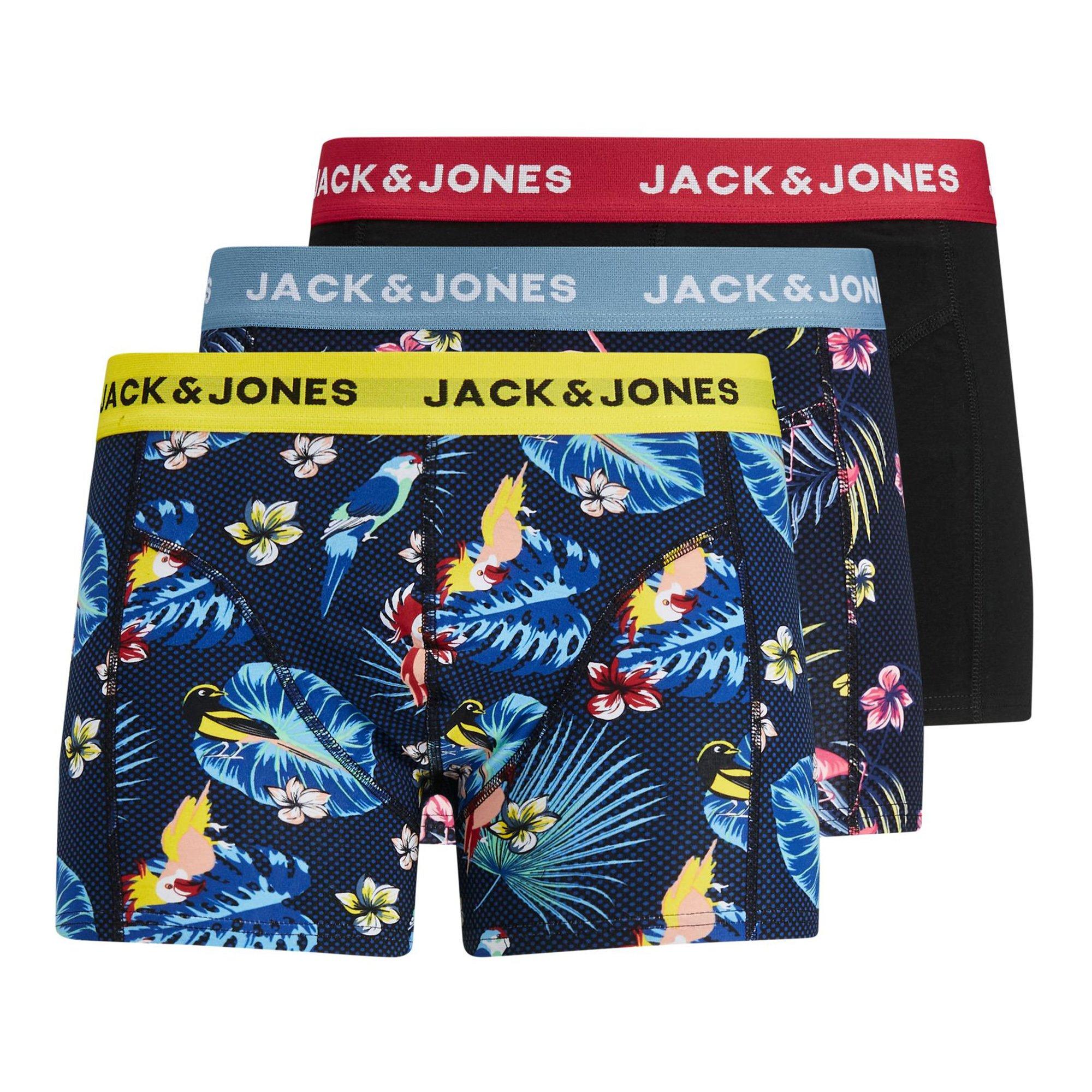 JACK & JONES JACFLOWER BIRD TRUNKS 3PACK Lot de 3 boxers 