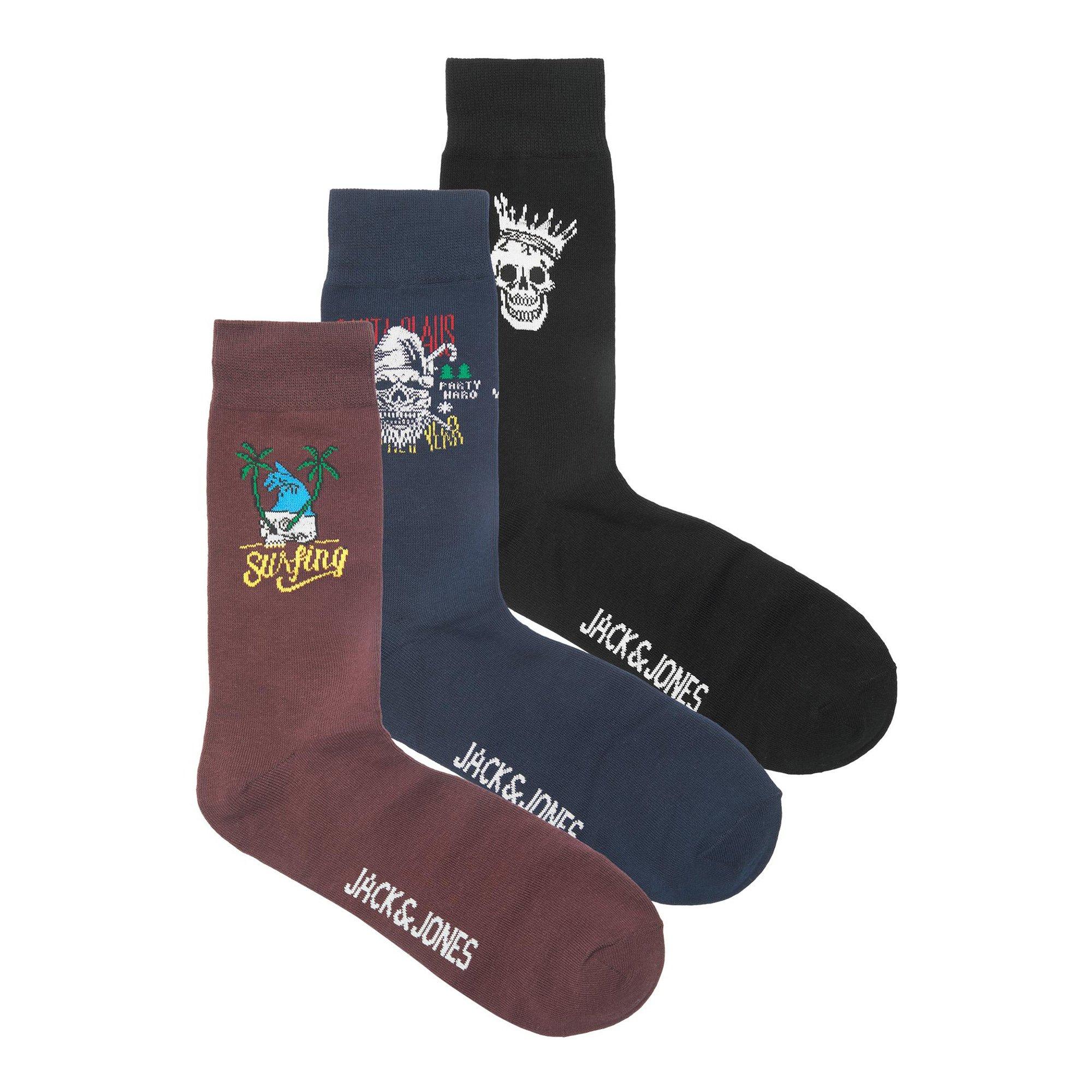 JACK & JONES JACHERON SKULL SOCKS GIFTBOX Gambaletti, multi-pack 