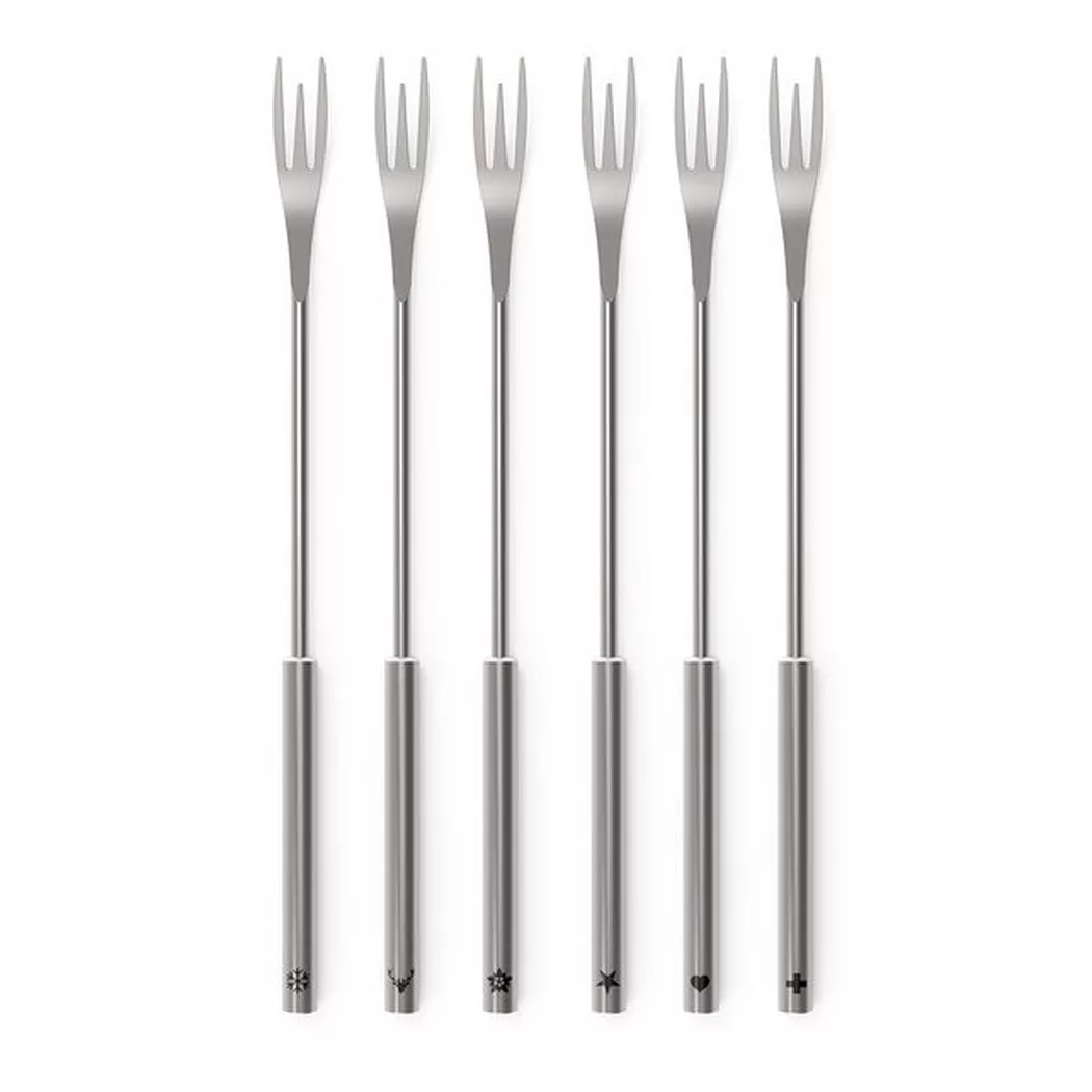 Kisag - Universal-Fonduegabeln-Set, 26.5CM, Chrom