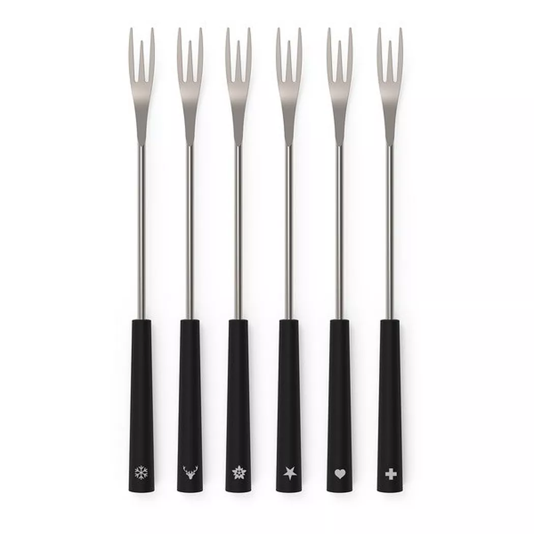 Kisag - Universal-Fonduegabeln-Set, 26.5CM, Black