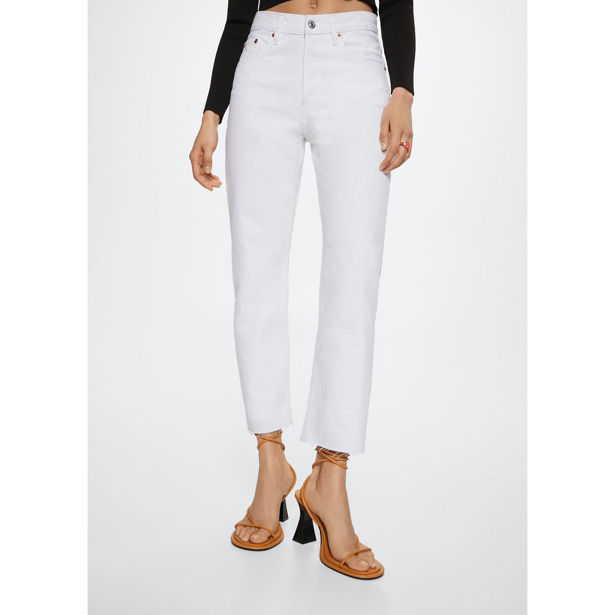 Image of Jeans, Straight Leg Fit Damen Weiss 32