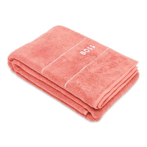 Serviette De Bain épaisse BOSS Plain Concrete - 600g/m² En Coton Longues Fibres, Logo Brodé