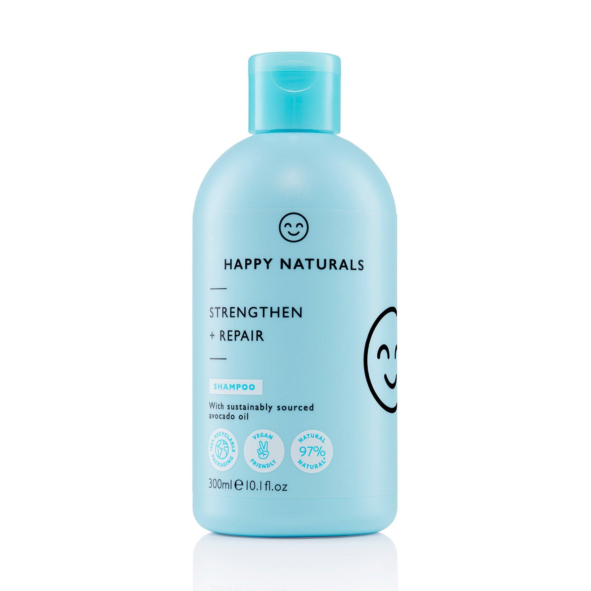 Image of Happy Naturals Shampoo für starkes und repariertes Haar - 300ml