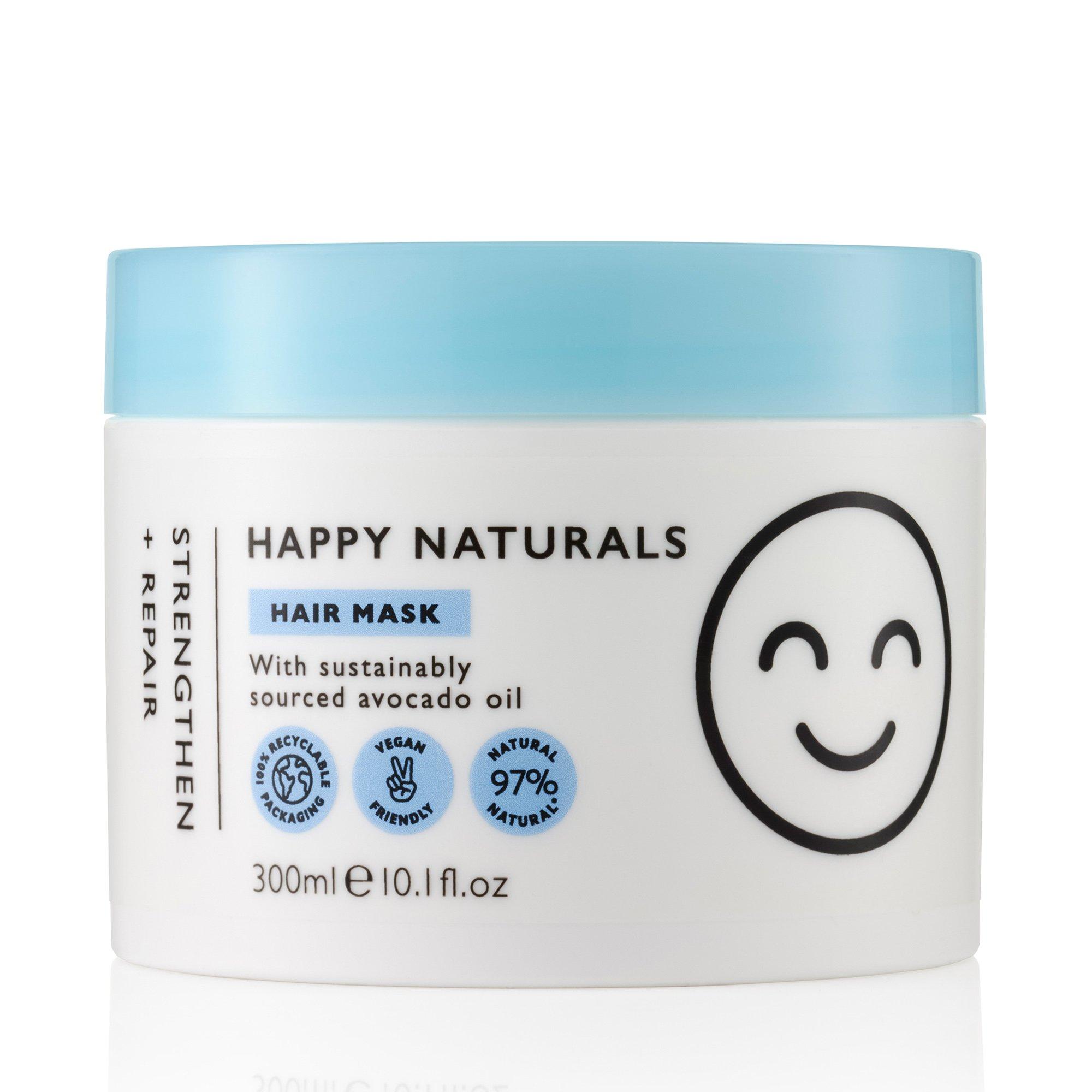 Image of Happy Naturals Stärkende und reparierende Haarmaske - 300ml