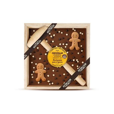 LE COMPTOIR DE MATHILDE XMAS Chocolat à casser - Bonhomme Pain D'épices 