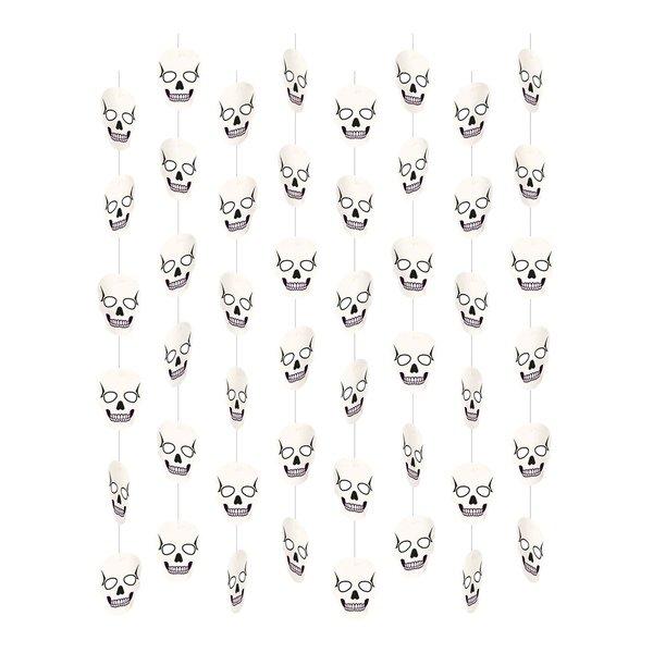 Image of 8 Deko-Hänger Skulls Papier Länge 130 cm Multicolor