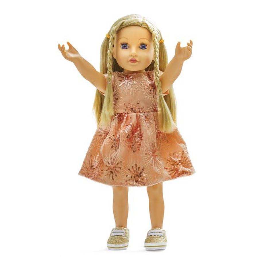 Heless  Puppen-Glitzerkleid "Rosé Gold" 