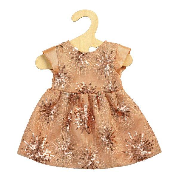 Image of Puppen-Glitzerkleid "Rosé Gold", Gr. 35-45 cm Gold