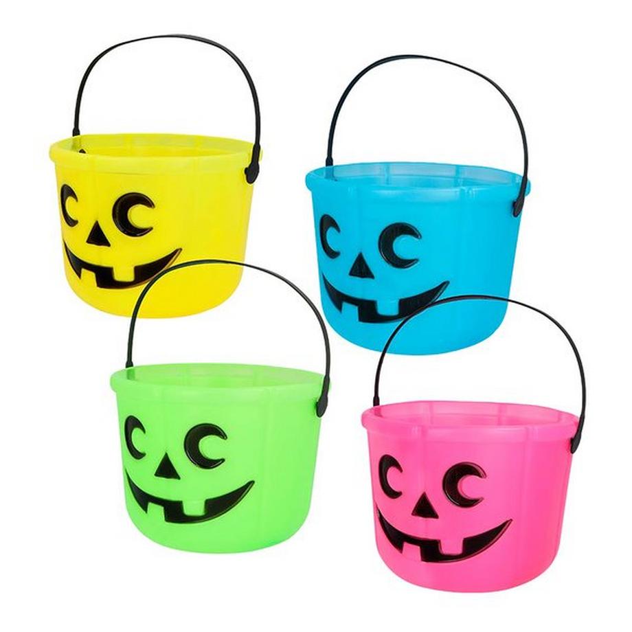 Seau à citrouille néon, assortiment aléatoire