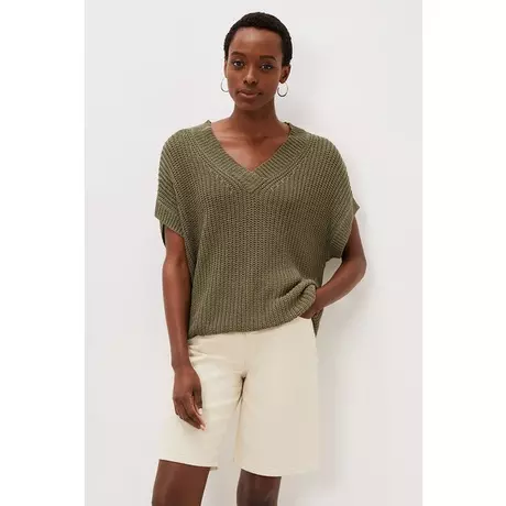 Phase Eight Lizzia Pull, col en V, manches courtes Vert