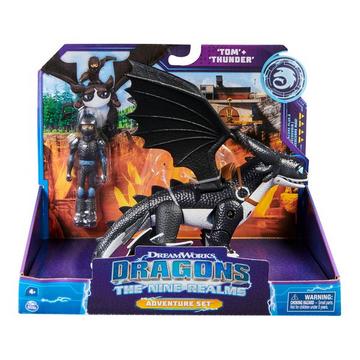 DreamWorks Dragons "I 9 mondi" - Set avventura, figura del drago e del cavaliere, modelli assortiti