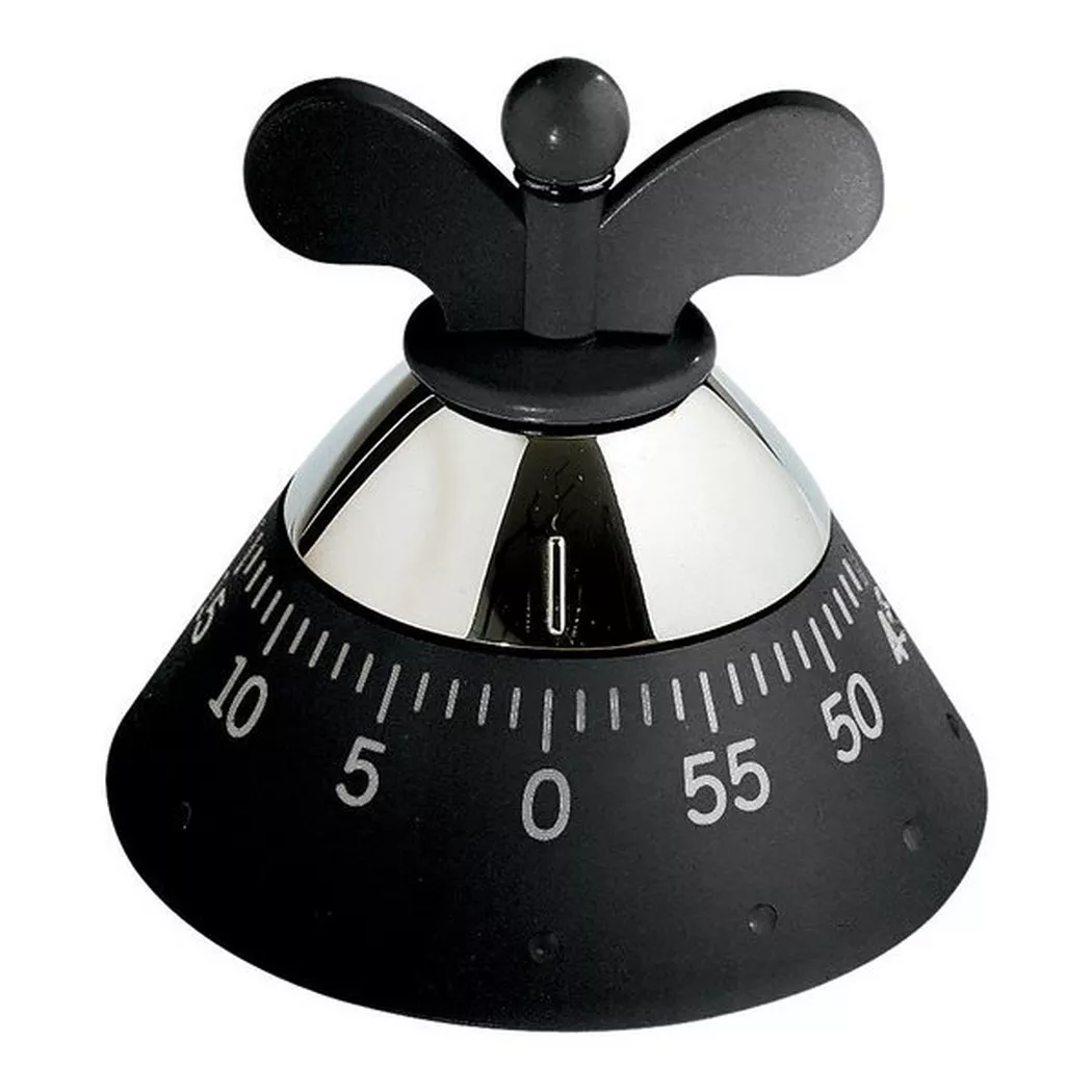 Alessi Kitchen Timer Black