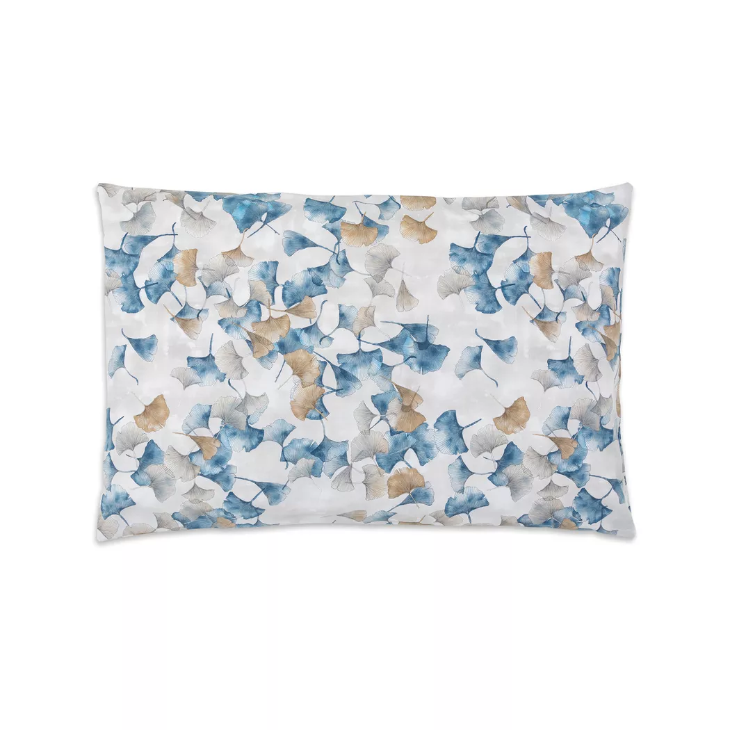 Fazzini - Kissenbezug, Ginkolo Ginkgo Muster Kissenbezug, 65 x 65 cm, Blau
