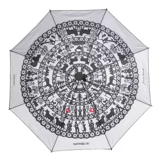 Rainmap Urchig Parapluie Noir/Blanc