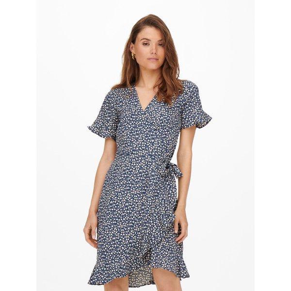 Image of Wickelkleid Damen Dunkelblau 38