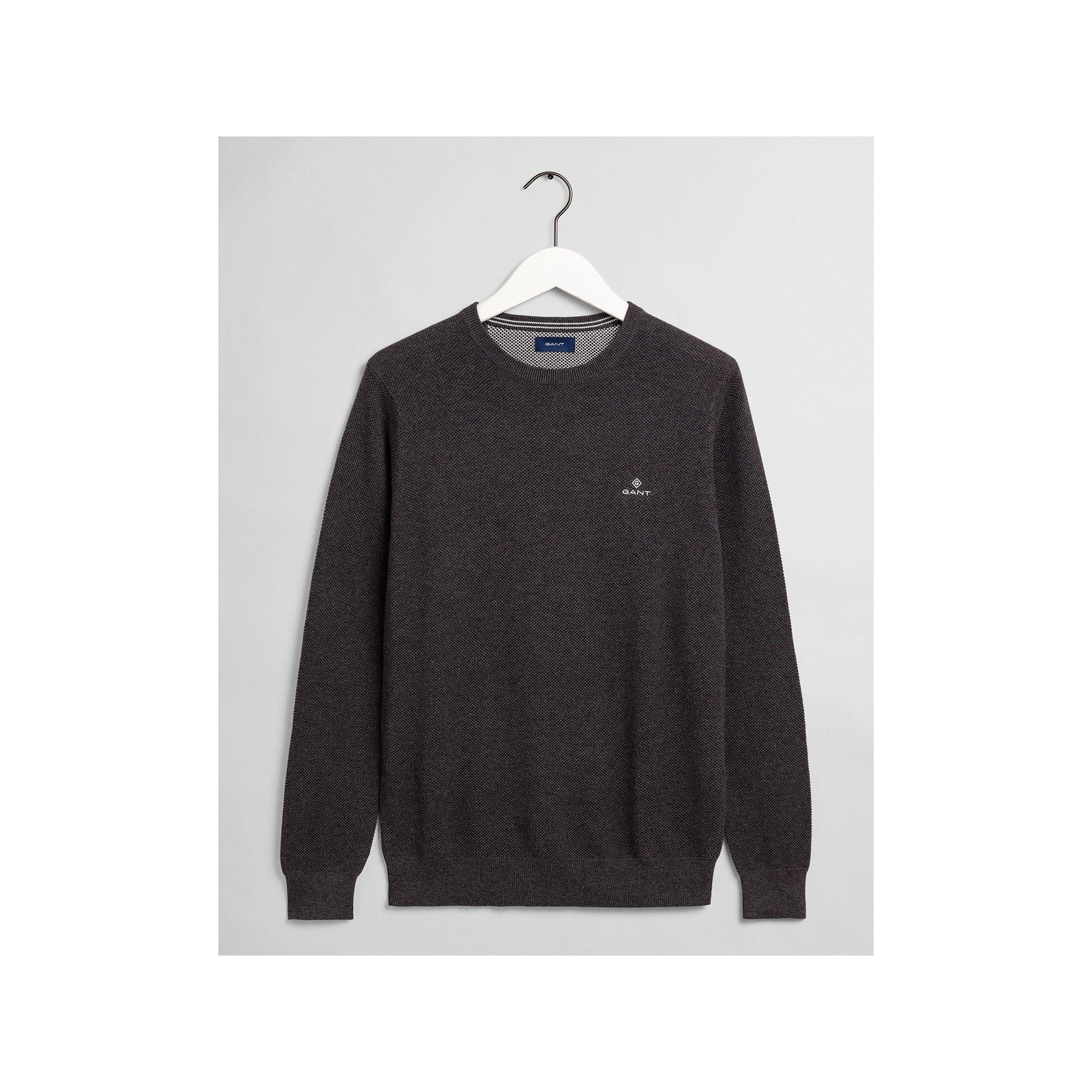 GANT COTTON PIQUE C-NECK Maglione girocollo, regular fit 