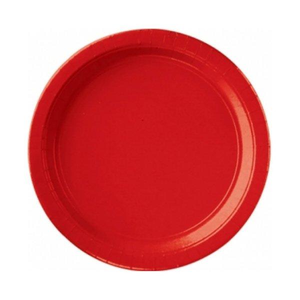 amscan  Assiette en carton rouge 