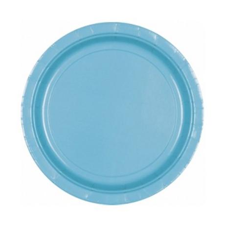 amscan  Assiette en carton bleu clair 