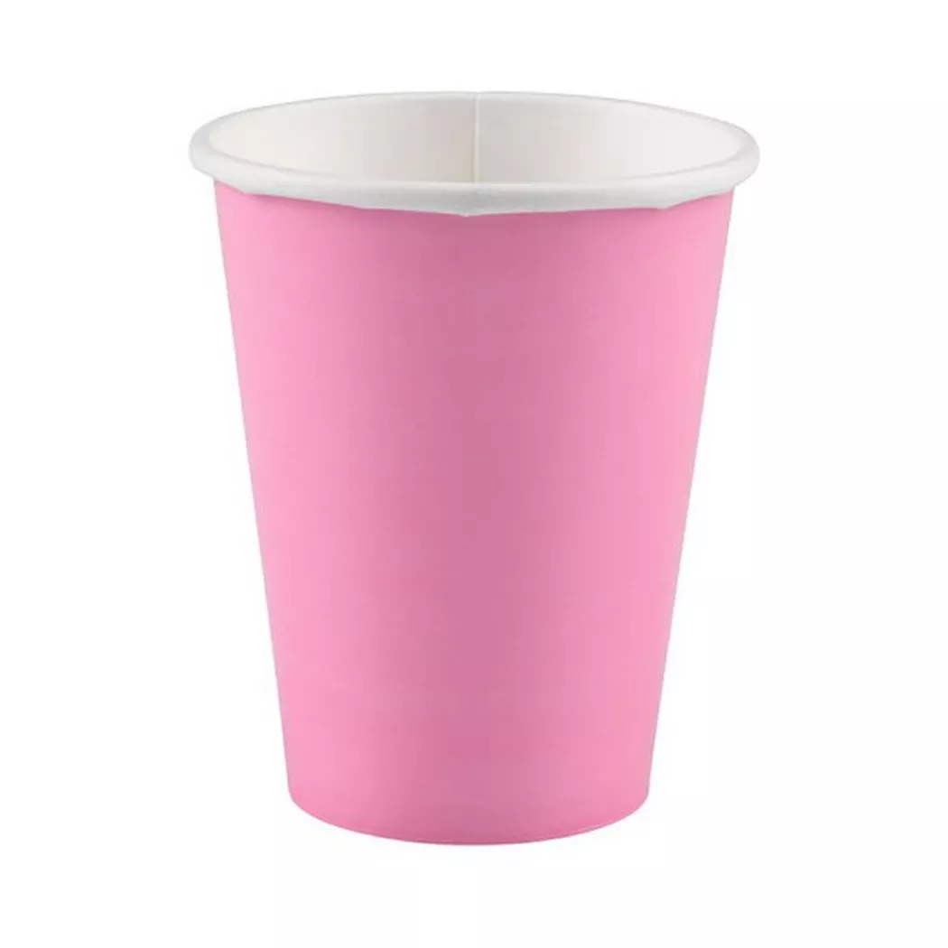 Amscan - Kartonbecher Rot, Rosa