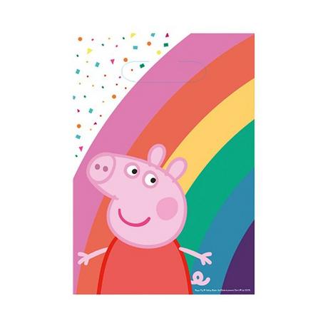 amscan  8 Sacchetti di carta per feste di Peppa Pig 