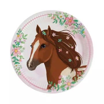 8 Assiettes Chevaux