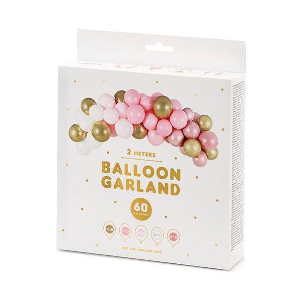 Image of Ballon Girlande Regenbogen Rosa