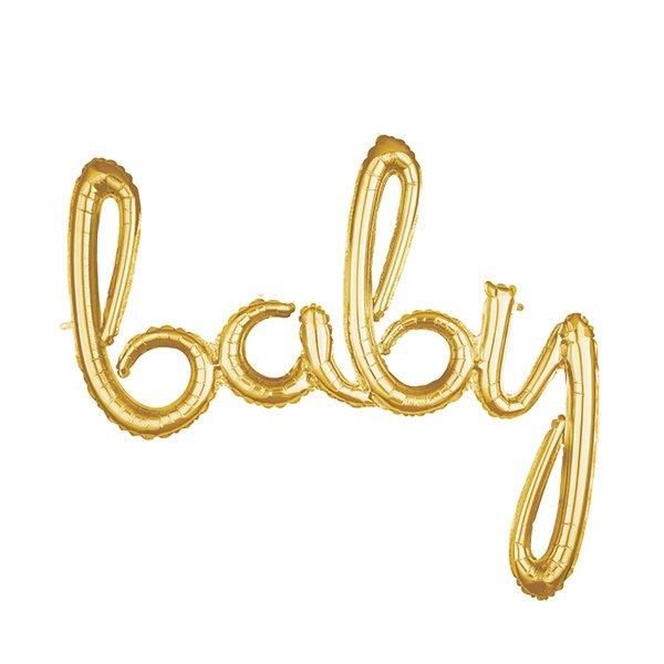 Image of Folienballon Schriftzug Baby Gold