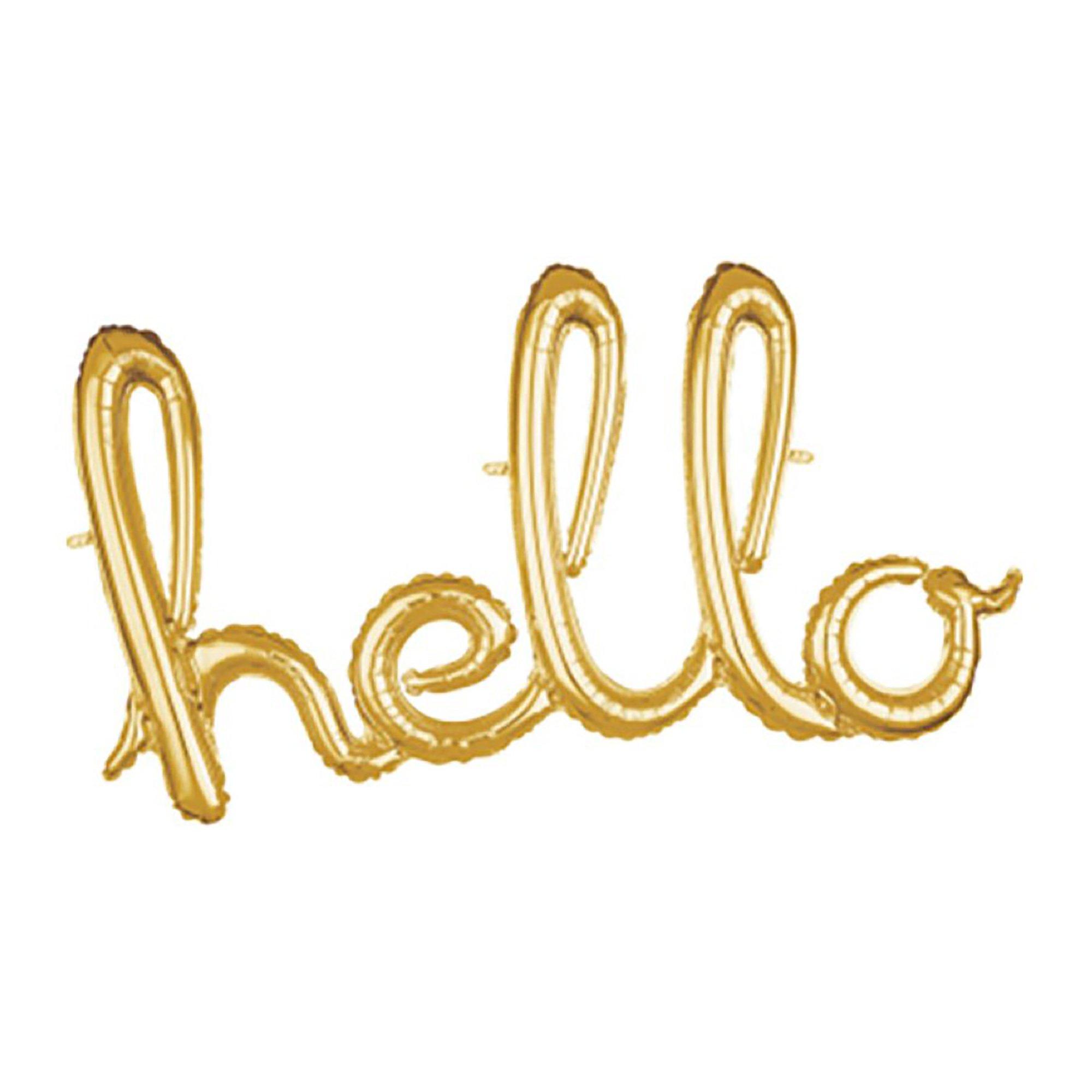 Image of Folienballon Hello Gold