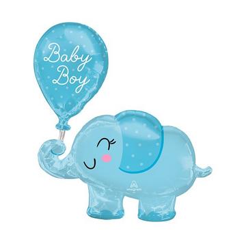 Palloncino in foil Baby Boy Elephant