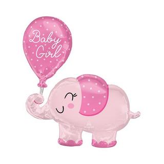 Anagram  Baby Girl Elefant Folienballon 