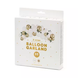 Guirlande de ballons blancs et dorés