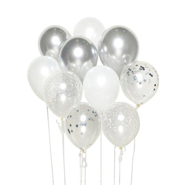amscan  DIY Ballon-Set Silber mit 10 Ballons 