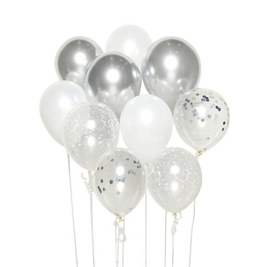 amscan  DIY Ballon-Set Silber mit 10 Ballons 