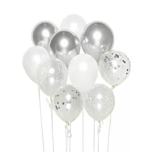 DIY Ballon-Set Silber mit 10 Ballons