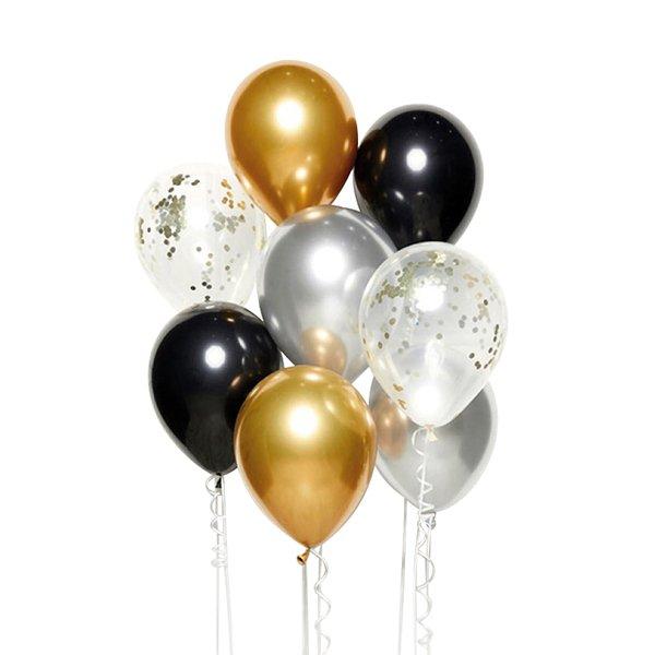 amscan  DIY Ballon-Set Silber mit 10 Ballons 
