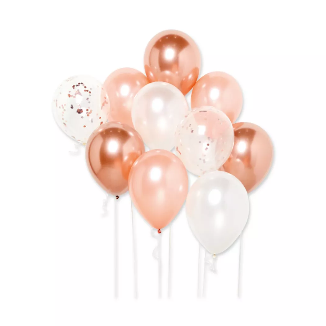Amscan - DIY Ballon-Set Silber mit 10 Ballons, Multicolor