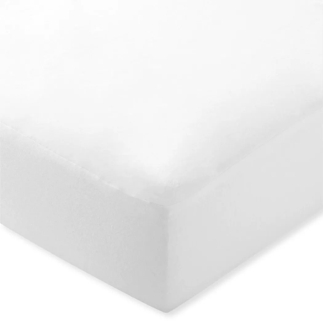 Manor - Fixmolton, Wasserdichtes Fixmolton Spannbetttuch, 90 x 200 x 22 cm, Weiss