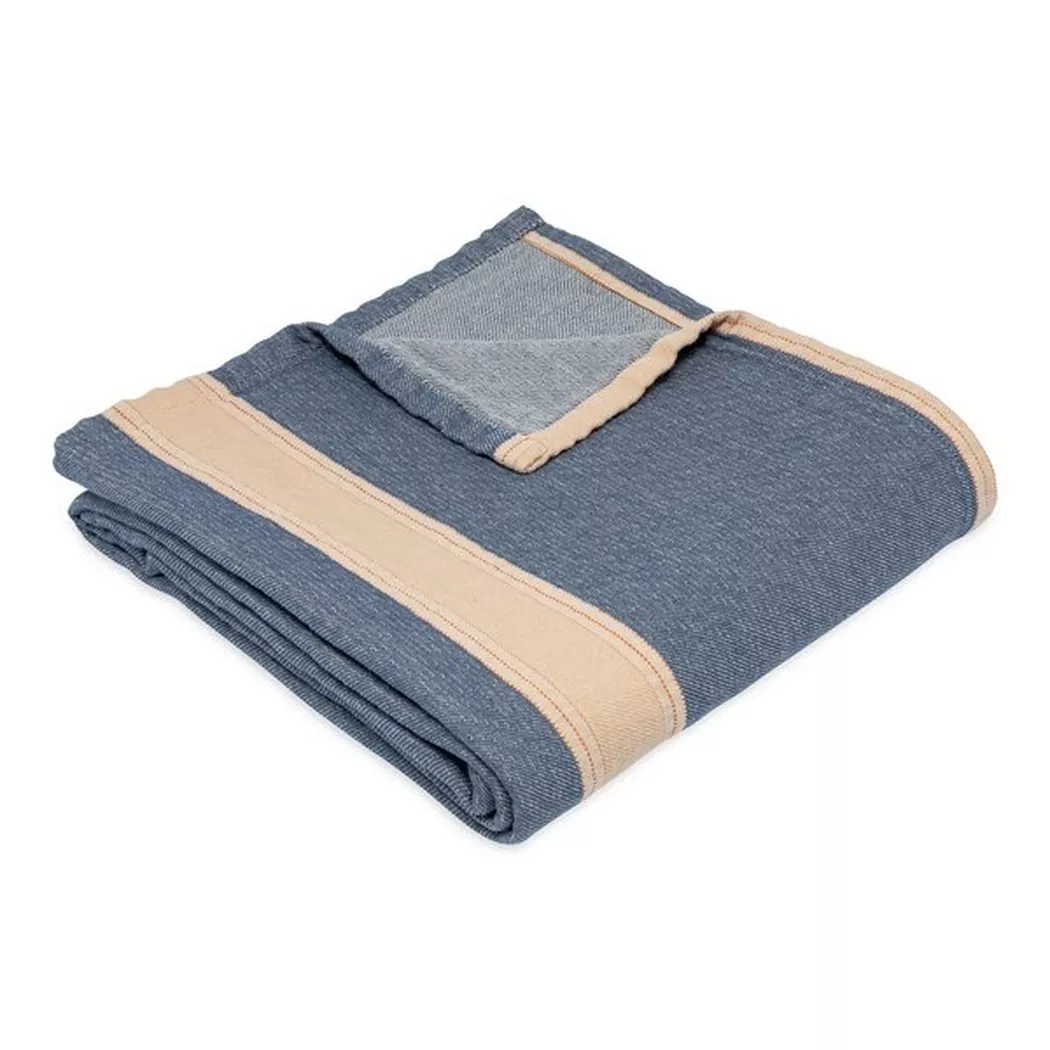 Manor - Plaid, 130x170 cm, Blau Denim