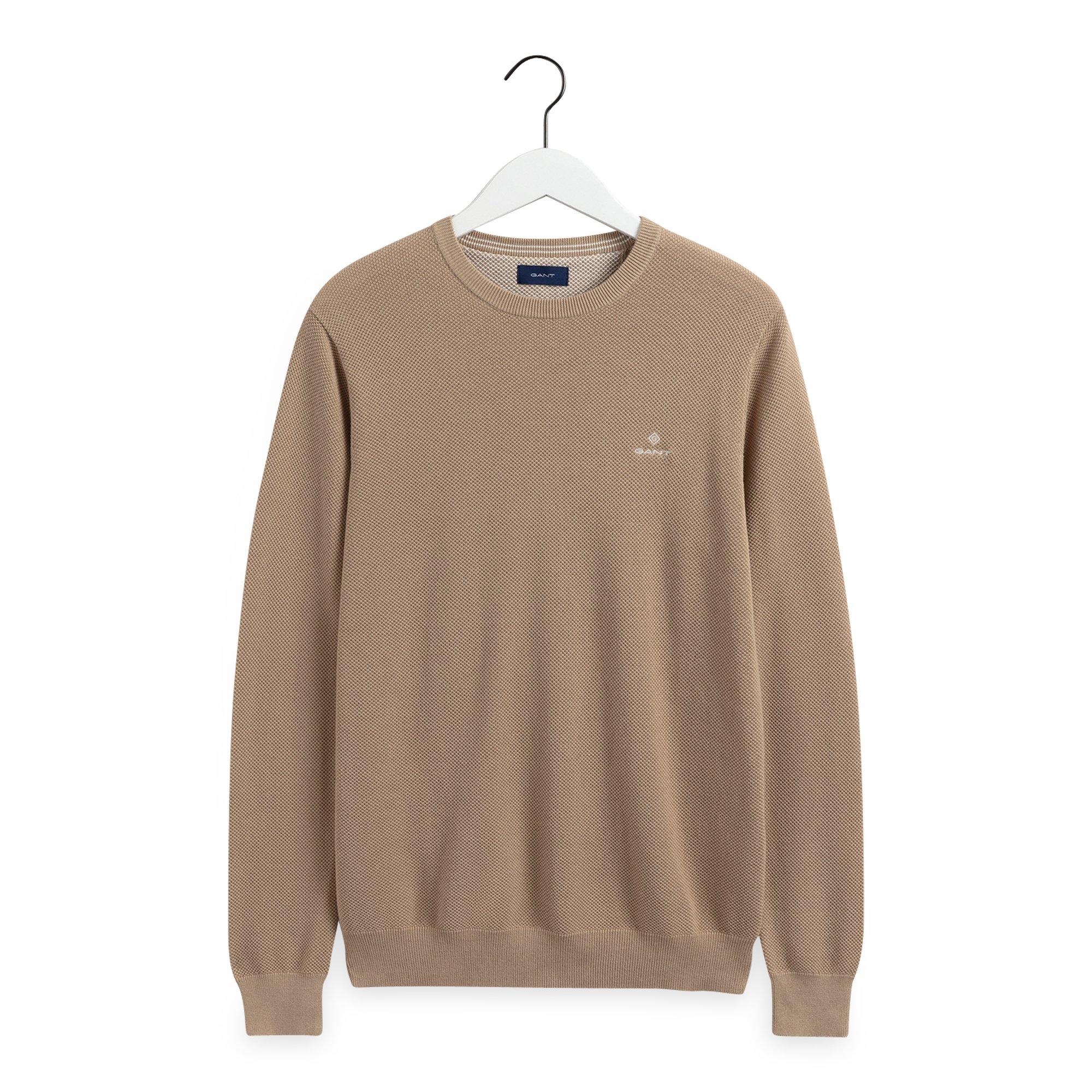 Pull GANT Shield Classic Coton Enfant - Col Rond 100% Coton - Sweat Confortable Logo Garçon Fille