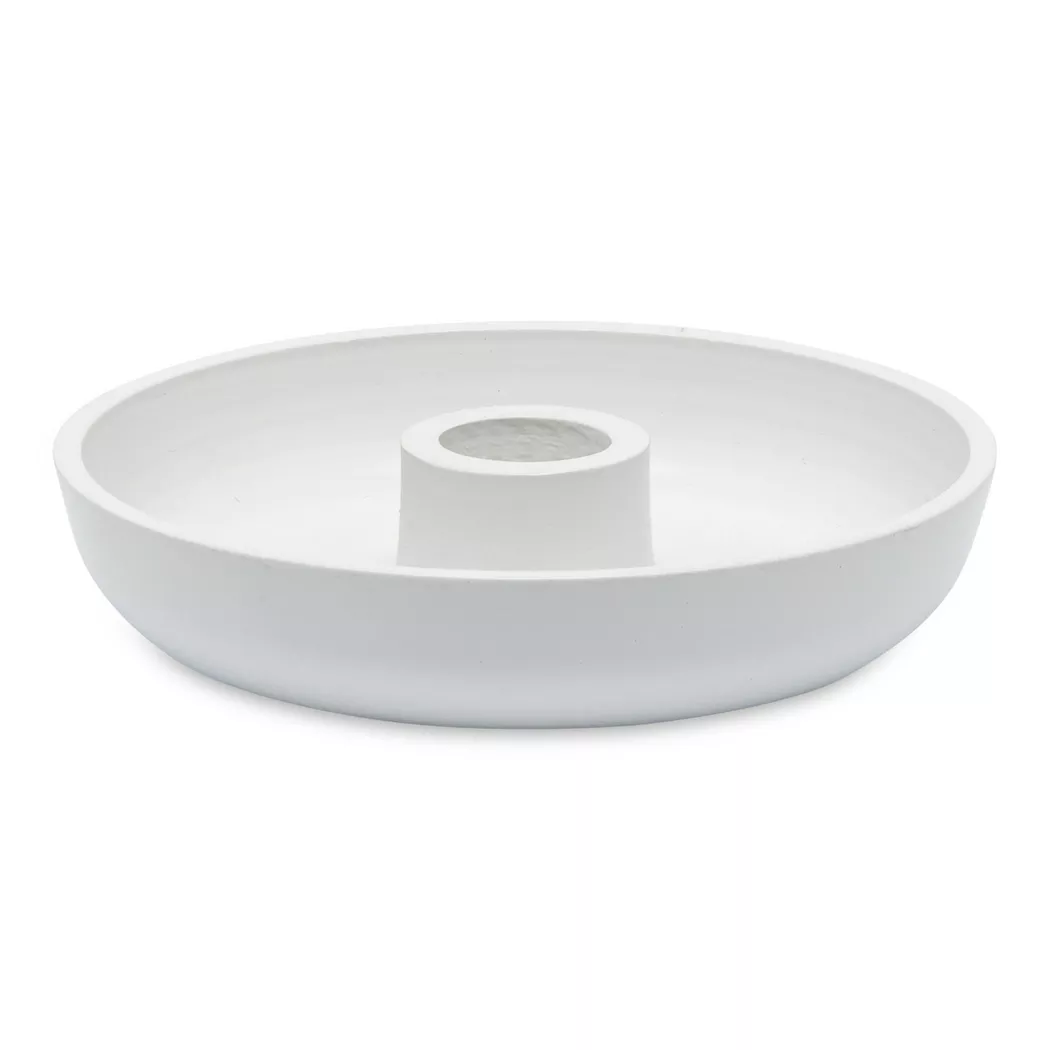Manor - Weihnachtlicher Kerzenhalter, H3cm,Ø12cm, Weiss