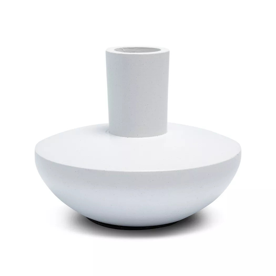 Manor - Weihnachtlicher Kerzenhalter, H8cm,Ø10cm, Weiss