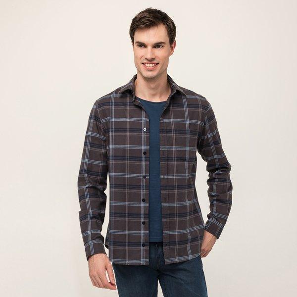 Image of Hemd, Modern Fit, Langarm Herren Anthrazit S