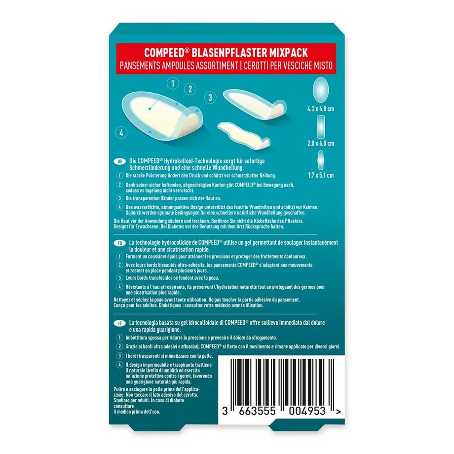 Compeed Cerotto per vesciche Misto Cerotti Vesciche Mix 