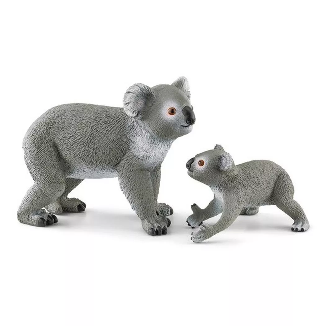 Schleich - 42566 Koala Mutter mit Baby, Multicolor
