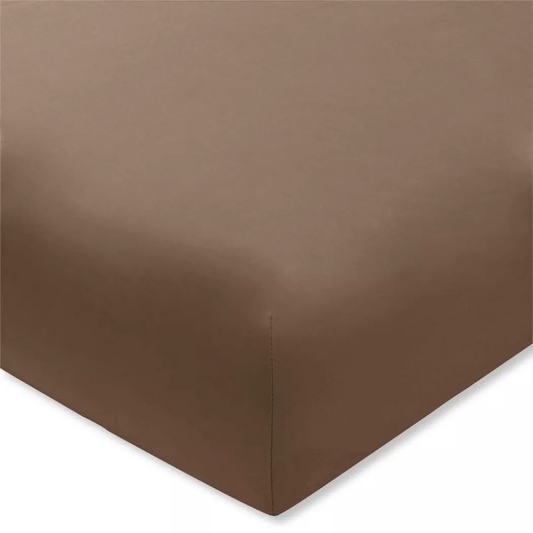 Manor - Fixleintuch, Sateen Luxe Fixleintuch, 100 x 200 x 23 cm, Braun Medium