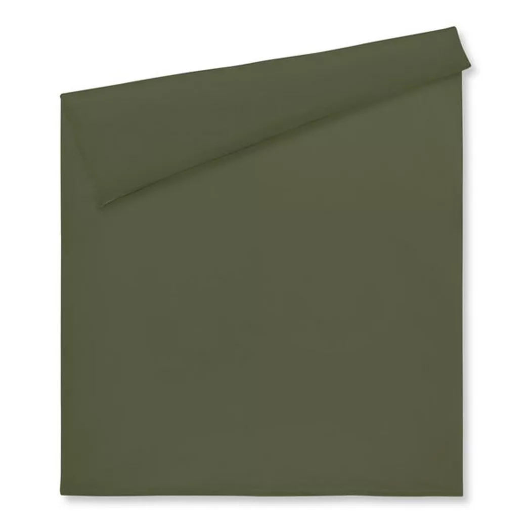 Manor - Duvetbezug, Sateen Luxe Duvetbezug, 160 x 210 cm, Olivegrün